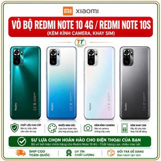 Vỏ Bộ Redmi Note 10 4G/Redmi note 10s,kèm kính camera ,khay sim