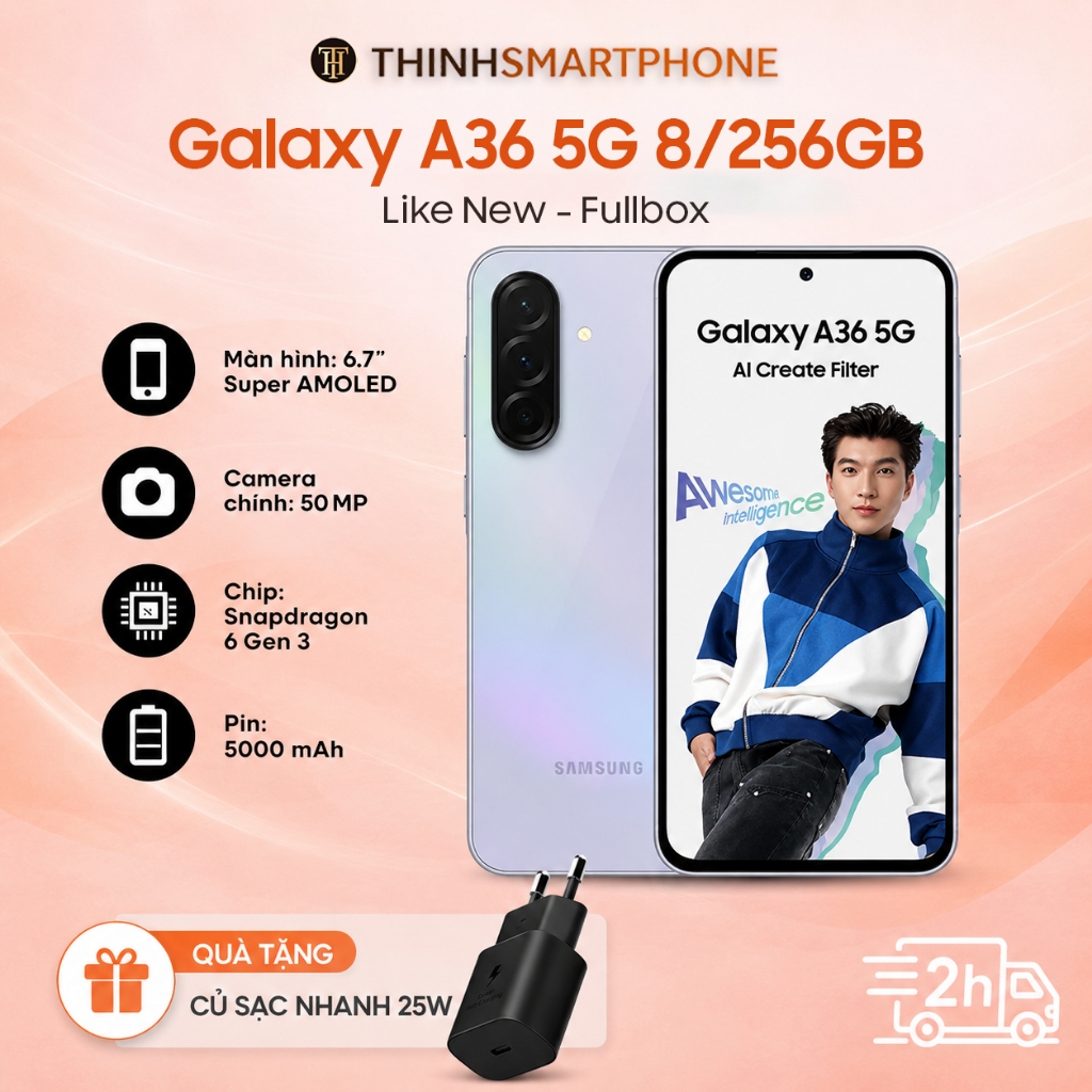 [Like New Fullbox] Samsung Galaxy A36 5G 8/256G Đẹp Keng - Hàng Công Ty - Chính Hãng Samsung Việt Na