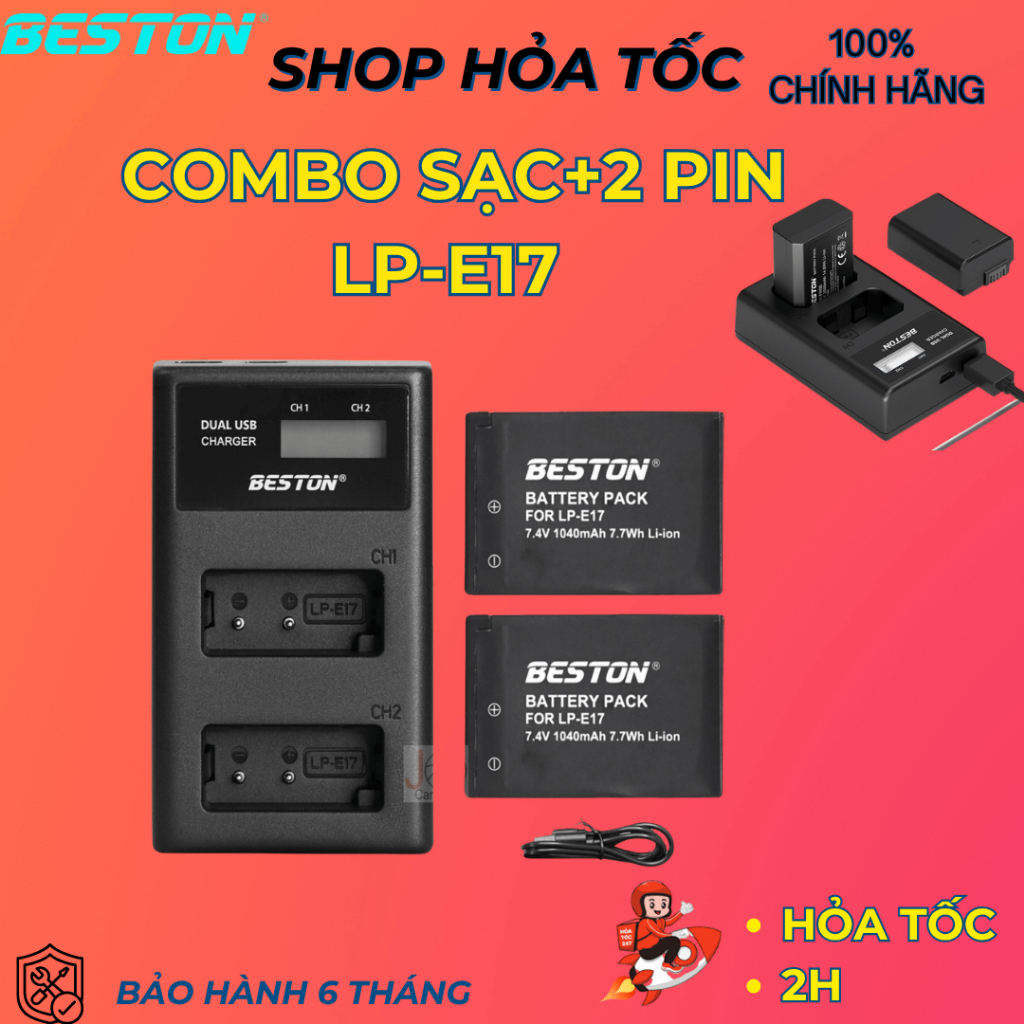 Pin E17, Beston,là một sản phẩm mới nhất, Cho Máy Ảnh Canon EOS R50 M5 EOS 750D EOS EOS 800D 77D