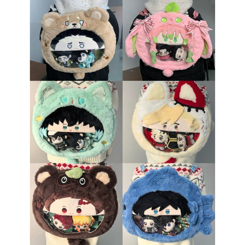 [ORD]Balo/Itabag PVC 35x30cm Trong Suốt Trang Trí Goods Anime Kimetsu No Yaiba Muichiro,Douma,Giyuu,
