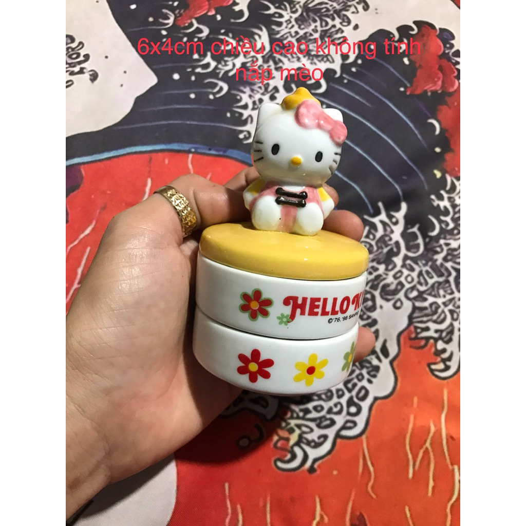 Thố 2 Ngăn Hello Kitty Gốm Nhật l