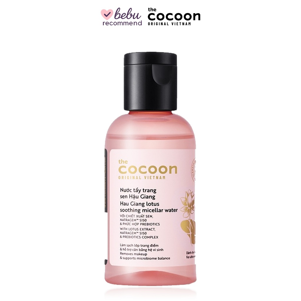 [GIFT DEAL] Nước Tẩy Trang Cocoon Sen Hậu Giang Cho Da Rất Nhạy Cảm 50ml - Làm Sạch Dịu Nhẹ & Cấp Ẩm