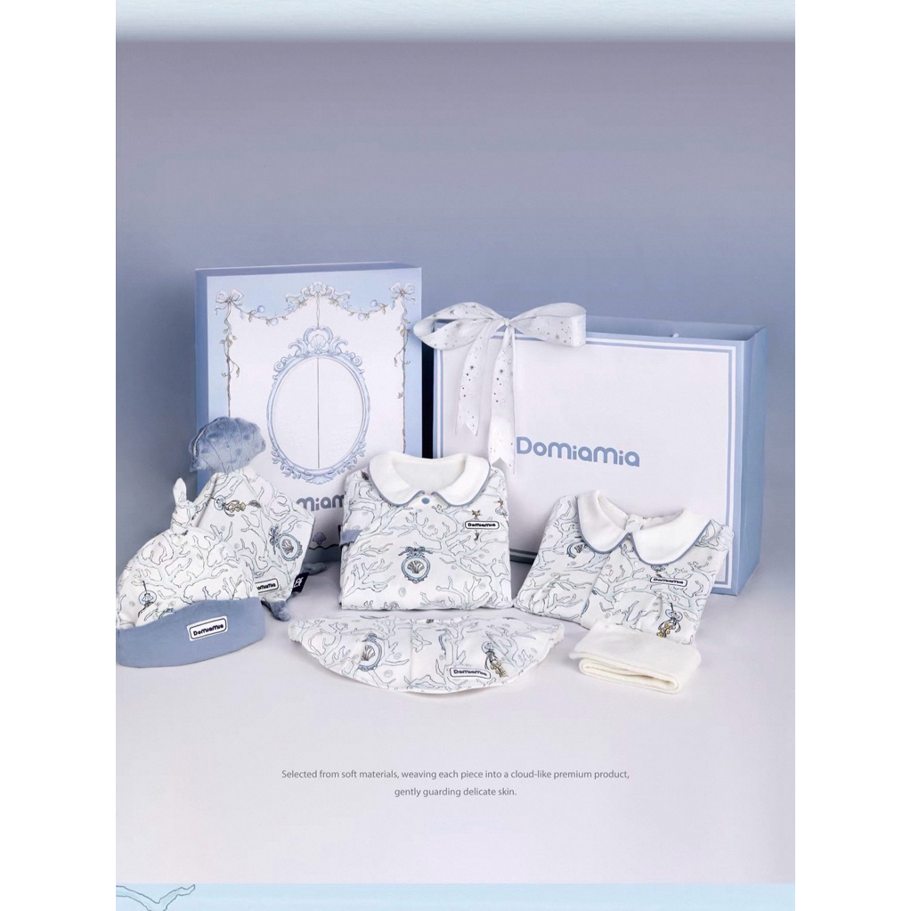 DOMIAMIA-(ORDER) Hộp quà cao cấp/ combo set chính hãng siêu xinh tặng đầy tháng cho bé