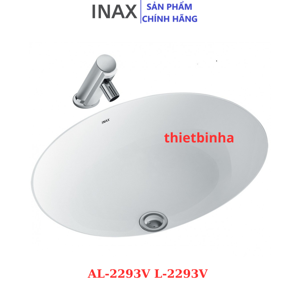 Chậu Rửa Mặt Lavabo Inax Âm Bàn AL-2293V L-2293V Âm Bàn Oval  (AL2293V L2293V)