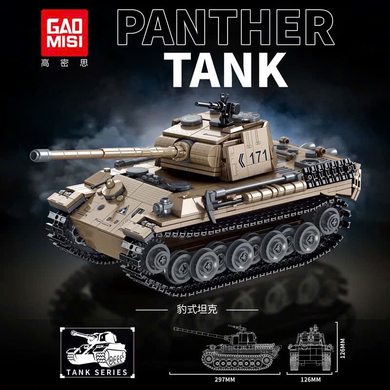 Đồ chơi mô hình xe tăng bọc thép Panther - Seherman  1070 mảnh - ben_house_shop