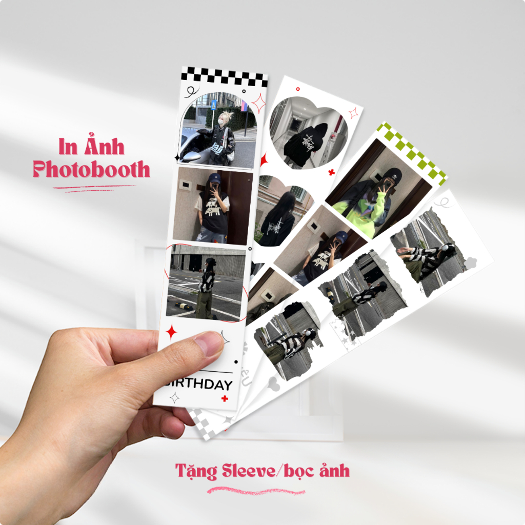 [HOẢ TỐC HCM] In Ảnh Photobooth Theo Yêu Cầu 5x15cm - In Sắc Nét, Bền Màu, Nhiều Frame Đáng Yêu