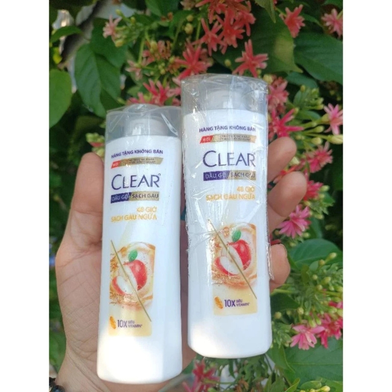 Combo 5 Chai Dầu Gội Clear Táo Sạch Gàu Ngứa Giảm Gãy Rụng Giúp Tóc Chắc Khoẻ 70g/1 Chai-Hàng Mini