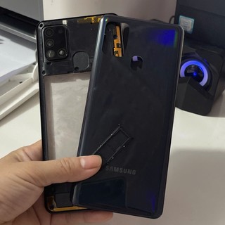 Bộ vỏ samsung A21s zin ( kèm kính camera,nút bấm, khay sim)