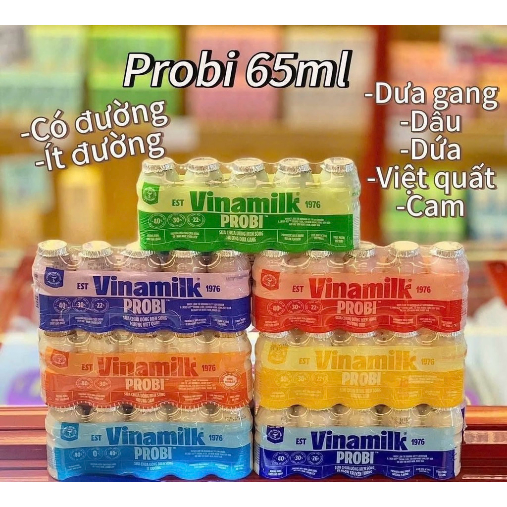 Thùng 50 Chai Sữa Chua Uống Probi Vinamilk Chai 65ml