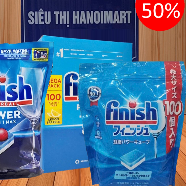 Viên rửa chén bát Finish Nhật Bản dùng cho máy rửa chén