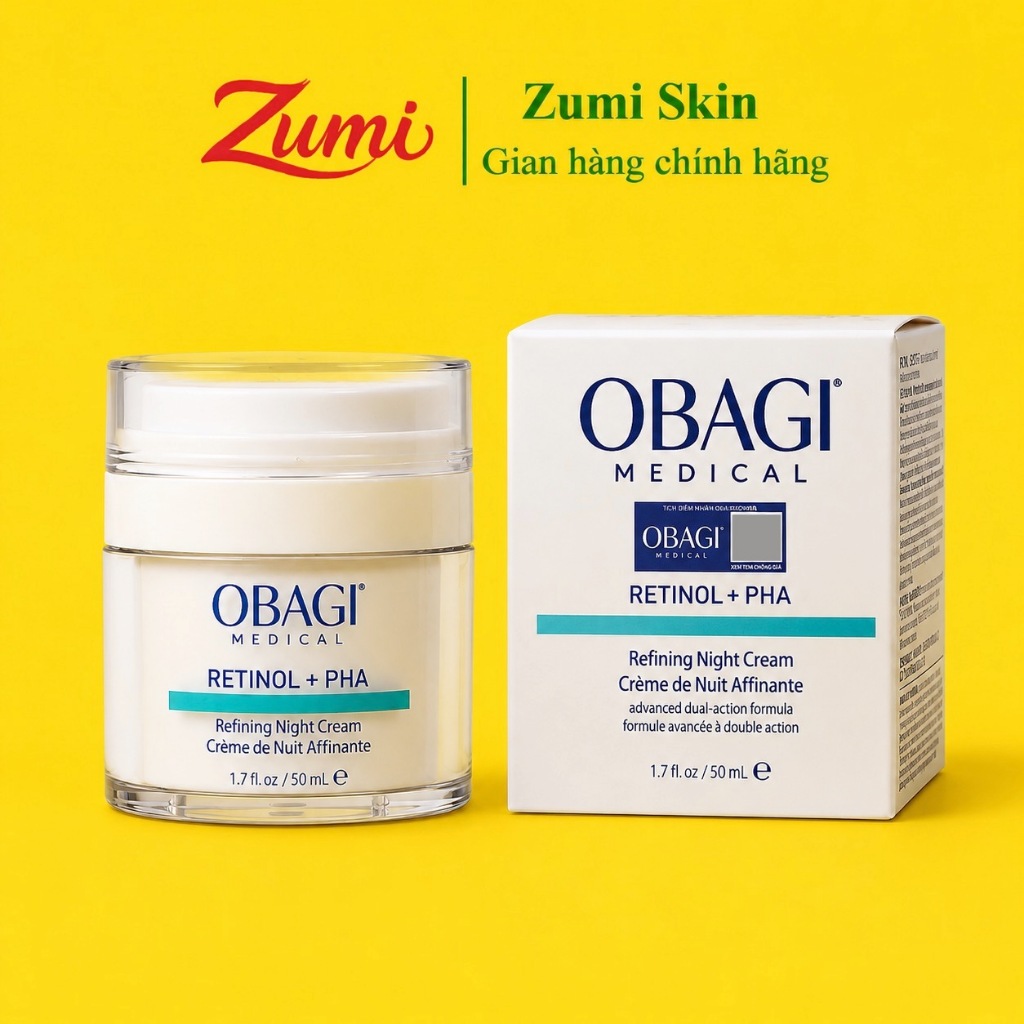Kem Dưỡng Ban Đêm Obagi Retinol + PHA Refining Night Cream | Zumi Skin