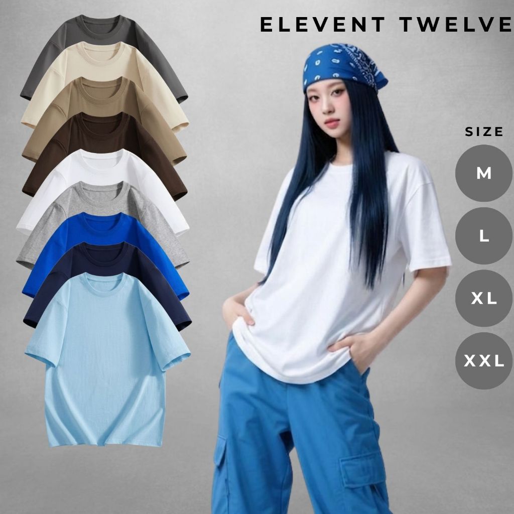 Áo thun nam nữ Elevent Twelve streetwear cá tính, áo phông oversize cotton basic đứng form áo