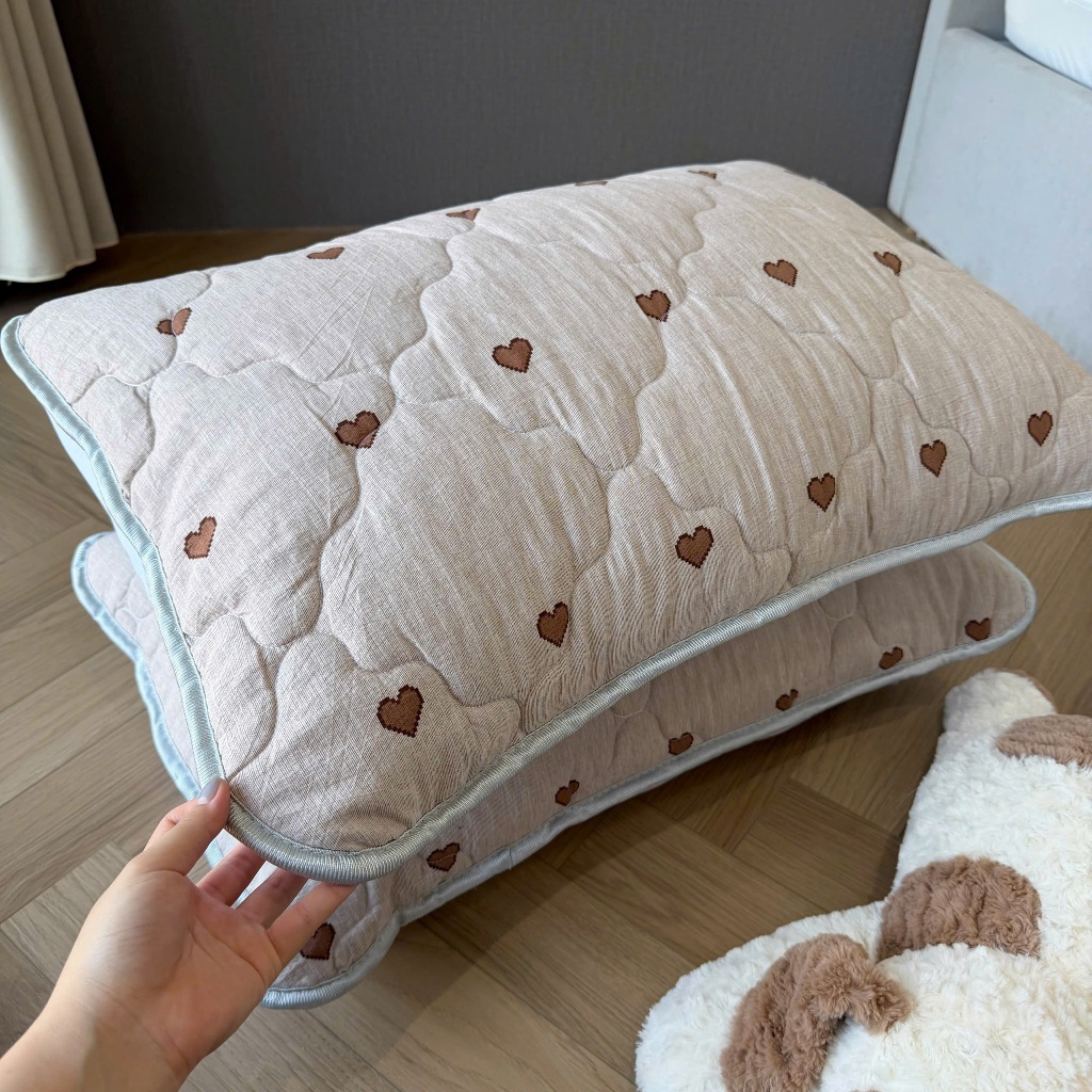 Vỏ Gối Cotton Mềm Mịn Trần Bông Thấm Hút Tốt, Áo Gối Nằm Nhiều Mẫu, Bao Gối Đẹp 50x70