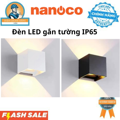 Đèn LED gắn tường IP65 Outdoor Nanoco NBLS13SQ Chính Hãng Nanoco