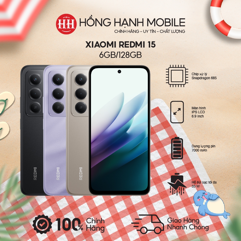 Điện Thoại Xiaomi Redmi 15 6GB/128GB - Hàng Chính Hãng