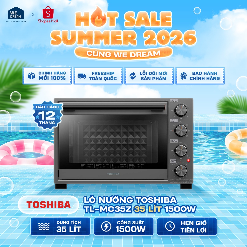 TL-MC35Z - Lò Nướng Toshiba TL-MC35Z 35 Lít 1500W - Hàng Chính Hãng, Mới 100%