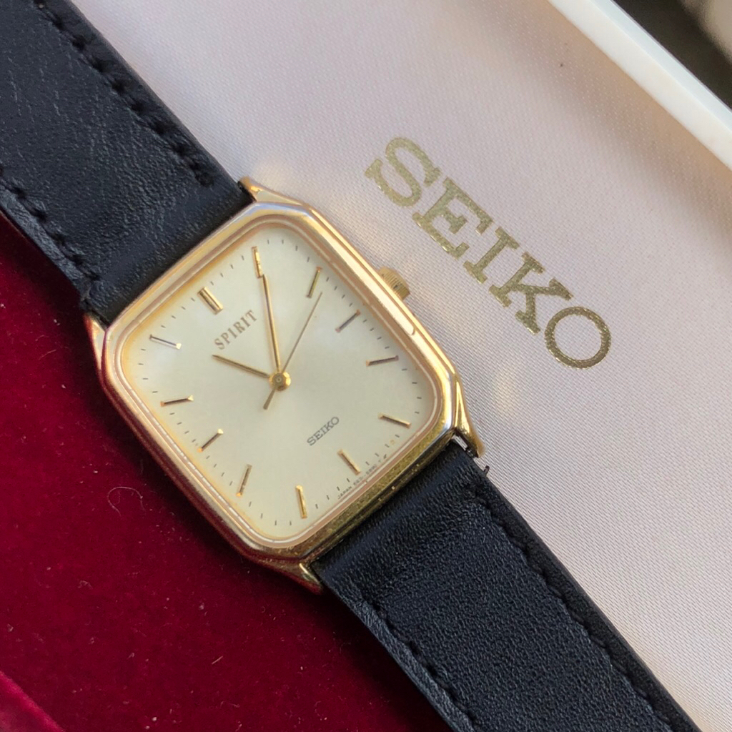 Đồng hồ Nam Nữ Seiko Tank dây da