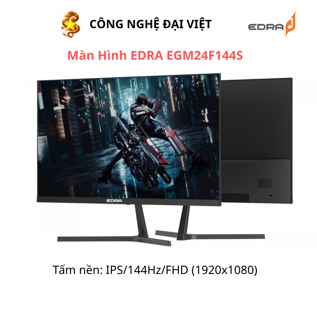 Màn hình Gaming EDRA EGM24F144S 24 inch FullHD 144Hz. Hàng chính hãng - Bảo hành 24 tháng