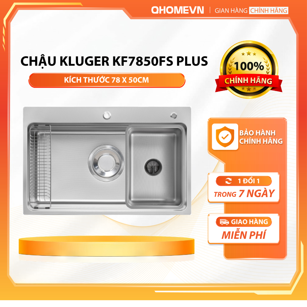 Chậu rửa bát Kluger KF7850FS Plus | Hàng chính hãng