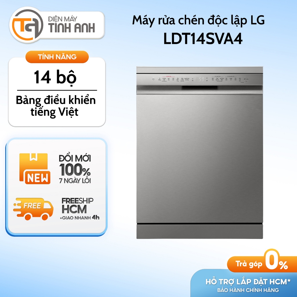 Máy Rửa Chén Độc Lập LG 14 Bộ LDT14SVA4 - [TOÀN QUỐC]