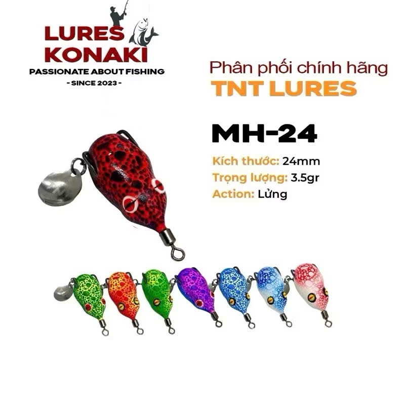 Mồi Giả Câu Cá Nhái hơi TNT -MH24 mini chính hãng đi lửng