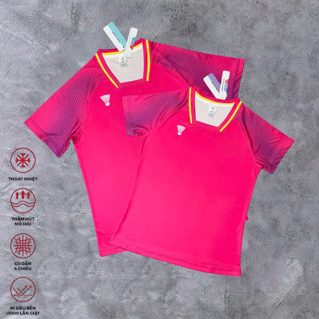 Áo Quần Cầu Lông Tuyển Trung Thi Đấu Draha, Vải Mè Mặc Mát, Form Đẹp, Full Size Nam Nữ