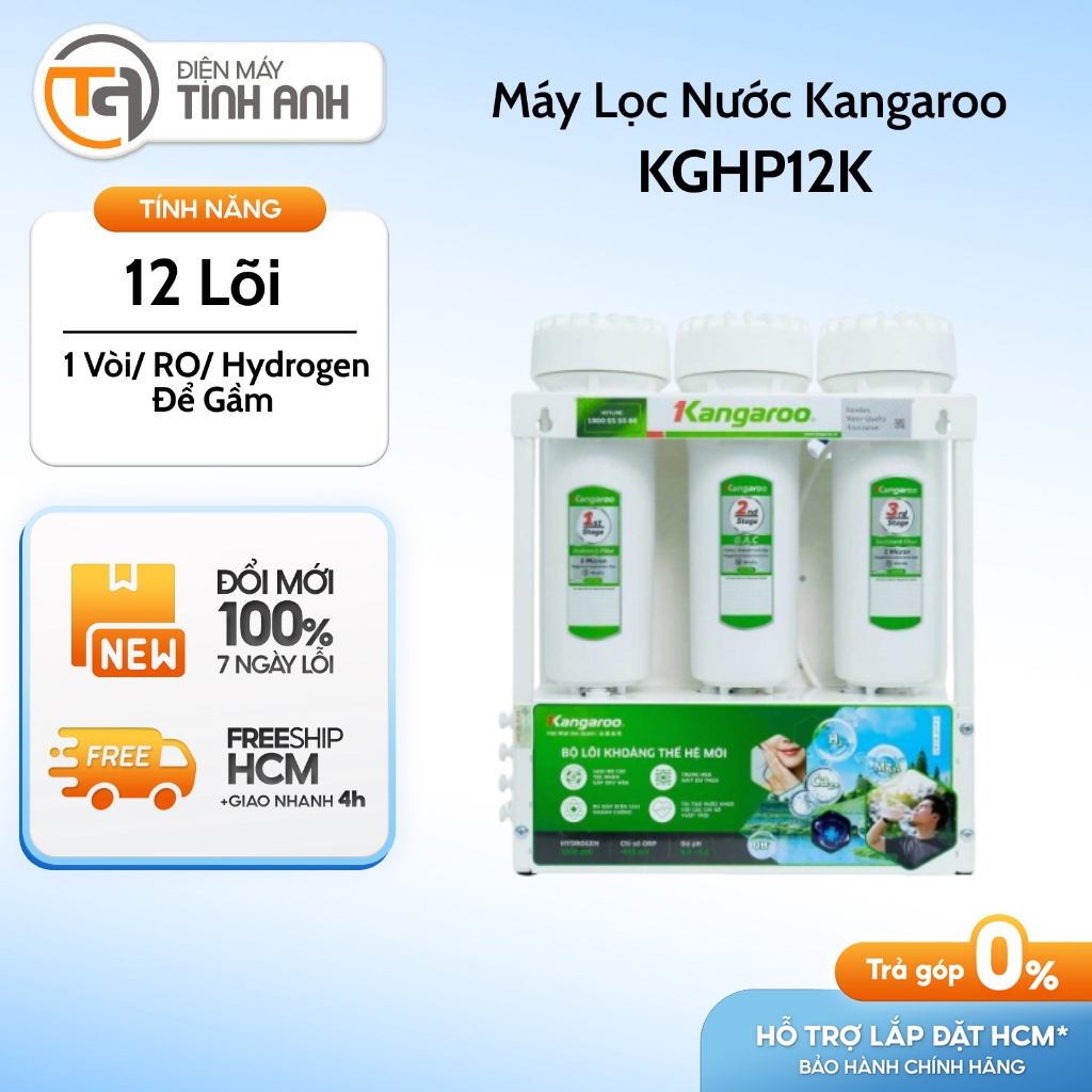 Máy Lọc Nước RO Hydrogen Kangaroo 12 lõi KGHP12K