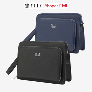 Túi Clutch Cầm Tay Nam ELLY HOMME Da Thật Cao Cấp Đeo Vai Đeo Chéo Da Bò Công Sở Sang Trọng – ECM15
