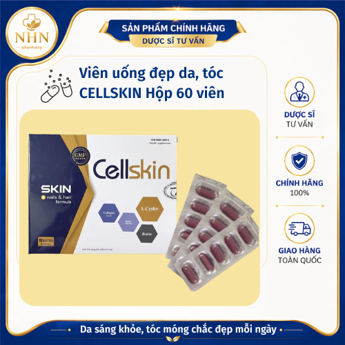Cellskin - Viên uống đẹp da, tóc, móng hộp 60 viên