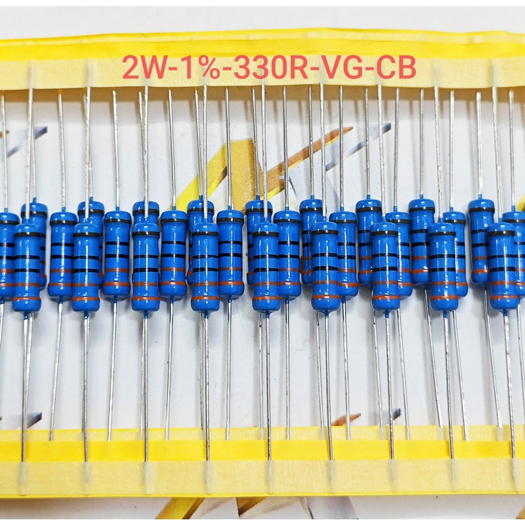 (Combo 5 con) Điện trở 2W 330Ω 330R 330ohm màng cacbon sai số 1% Vỉ giấy chất lượng cao