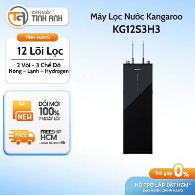 Máy Lọc Nước RO Nóng Nguội Lạnh Hydrogen Kangaroo KG12S3H3 - 12 Lõi Lọc Purion