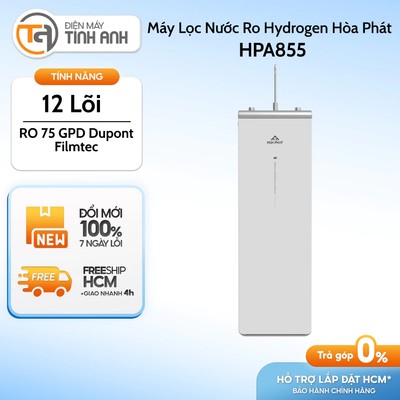 HPA855 | Máy lọc nước Hòa Phát Hydrogen ion kiềm RO HyperS HPA855 [GIAO 0Đ HCM]