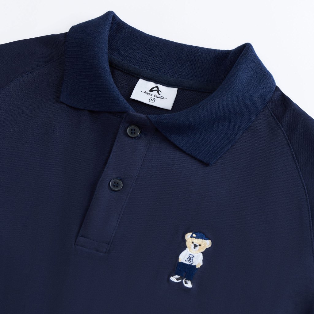 [AMEE STUDIO] Áo Polo BabyTee Basic Amee Bear Thêu/ Cotton 100% 0,5g | BigBuy360 - bigbuy360.vn