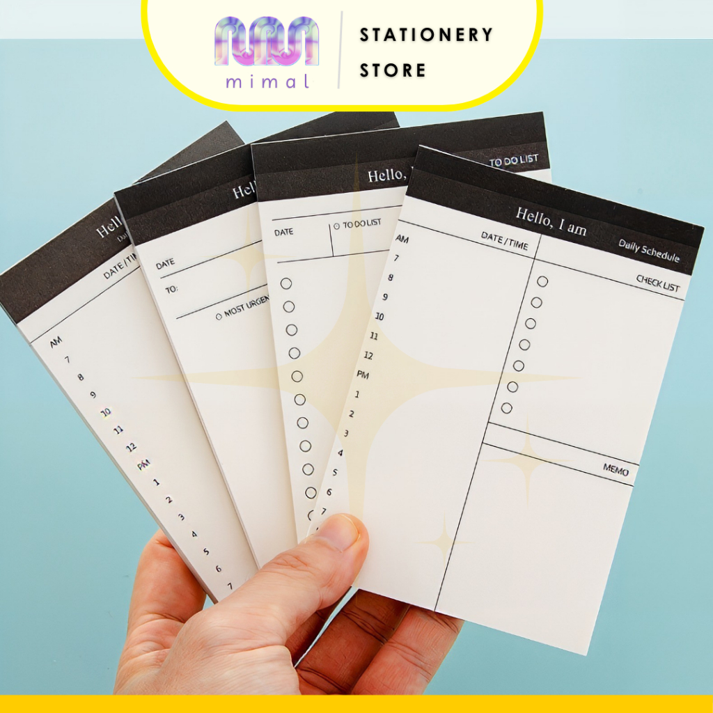 Sổ Tay Mini Tiện Dụng, Giấy Note Planner, Sổ Order, Sổ Tay To Do List Check list Công Việc 50 tờ