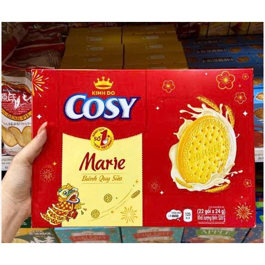Bánh quy sữa cosy marie kinh đô 528g kèm túi xách