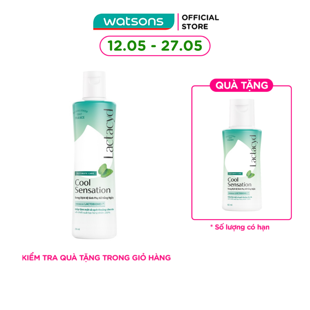 Dung Dịch Vệ Sinh Phụ Nữ Lactacyd Cool Sensation 250ml