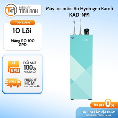 Máy Lọc Nước Nóng Lạnh RO Hydrogen Karofi 10 lõi KAD-N91