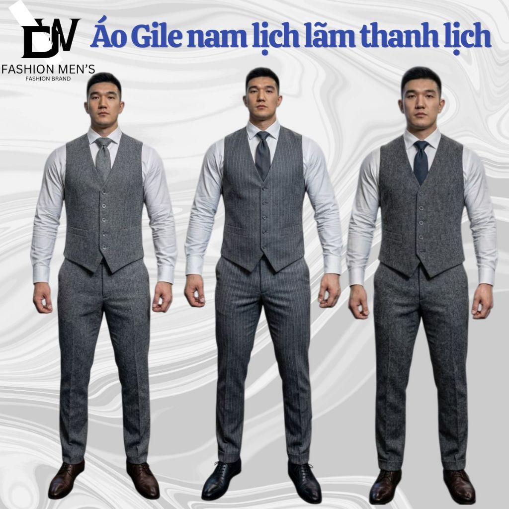 ( DW12-DW68) ÁO GILE NAM LỊCH LÃM THANH LỊCH TÔNG MÀU CỔ ĐIỂN TRANG TRỌNG