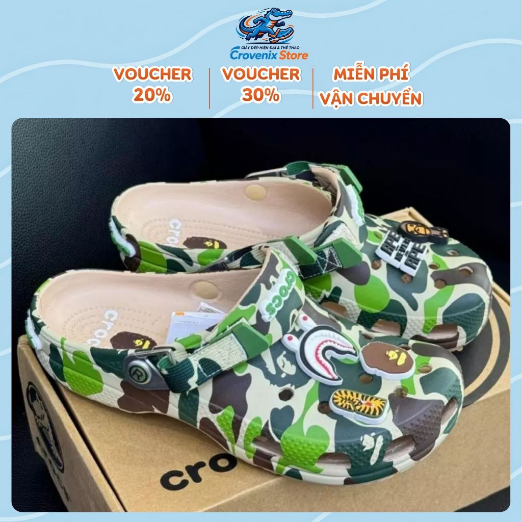 Crocs Classic Clog BAPE x STAPLE – Green Camo Limited Edition