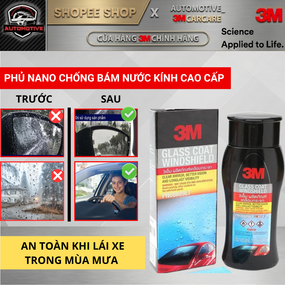 Nano chống bám nước kính Ô TÔ CAO CẤP - 𝟑𝐌 𝐆𝐋𝐀𝐒𝐒 𝐂𝐎𝐀𝐓 𝐖𝐈𝐍𝐃𝐒𝐇𝐈𝐄𝐋𝐃 𝟎𝟖𝟖𝟖𝟗𝐋𝐓 .