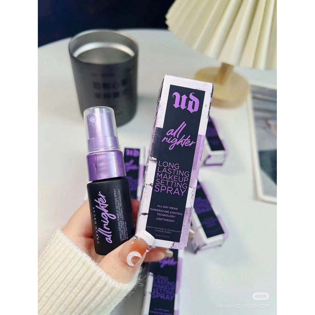 [URBAN DECAY] Xịt khóa nền Urban Decay mini – All Nighter 15ml | Makeup lâu trôi – mỏng nhẹ – kiềm d