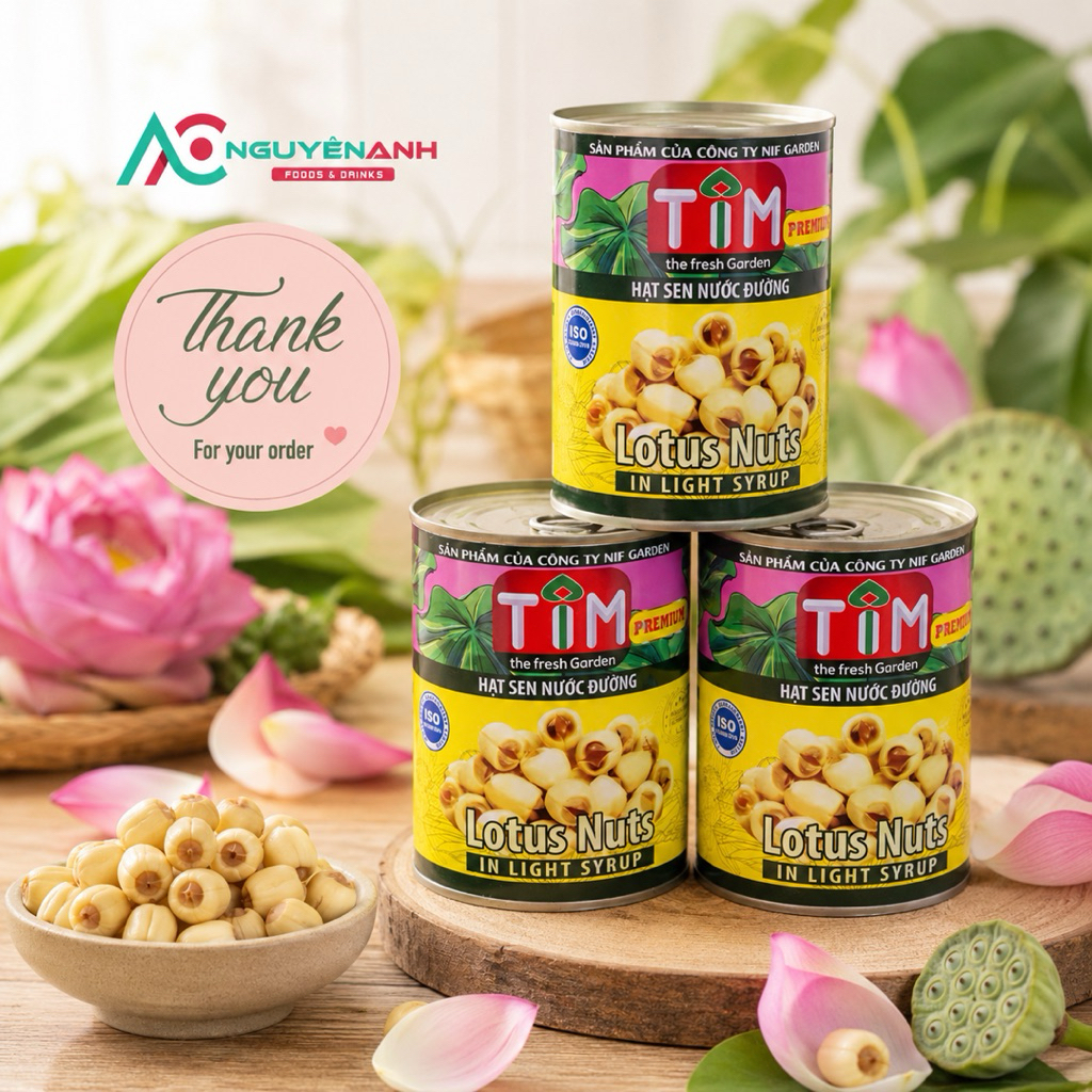 Hạt Sen ngâm đường TIM ( NIF cũ) 560g - hạt sen tươi tự nhiên