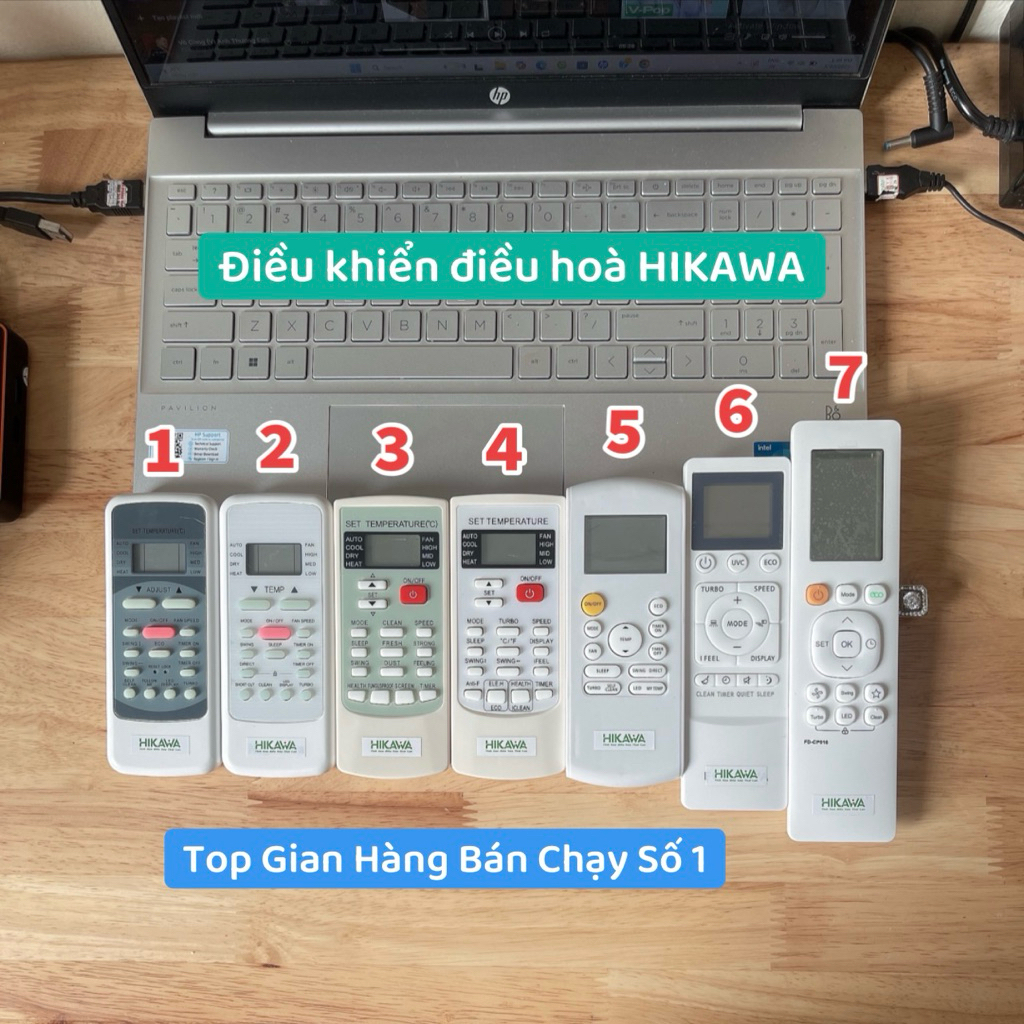 Điều khiển điều hoà máy Hikawa hàng cao cấp
