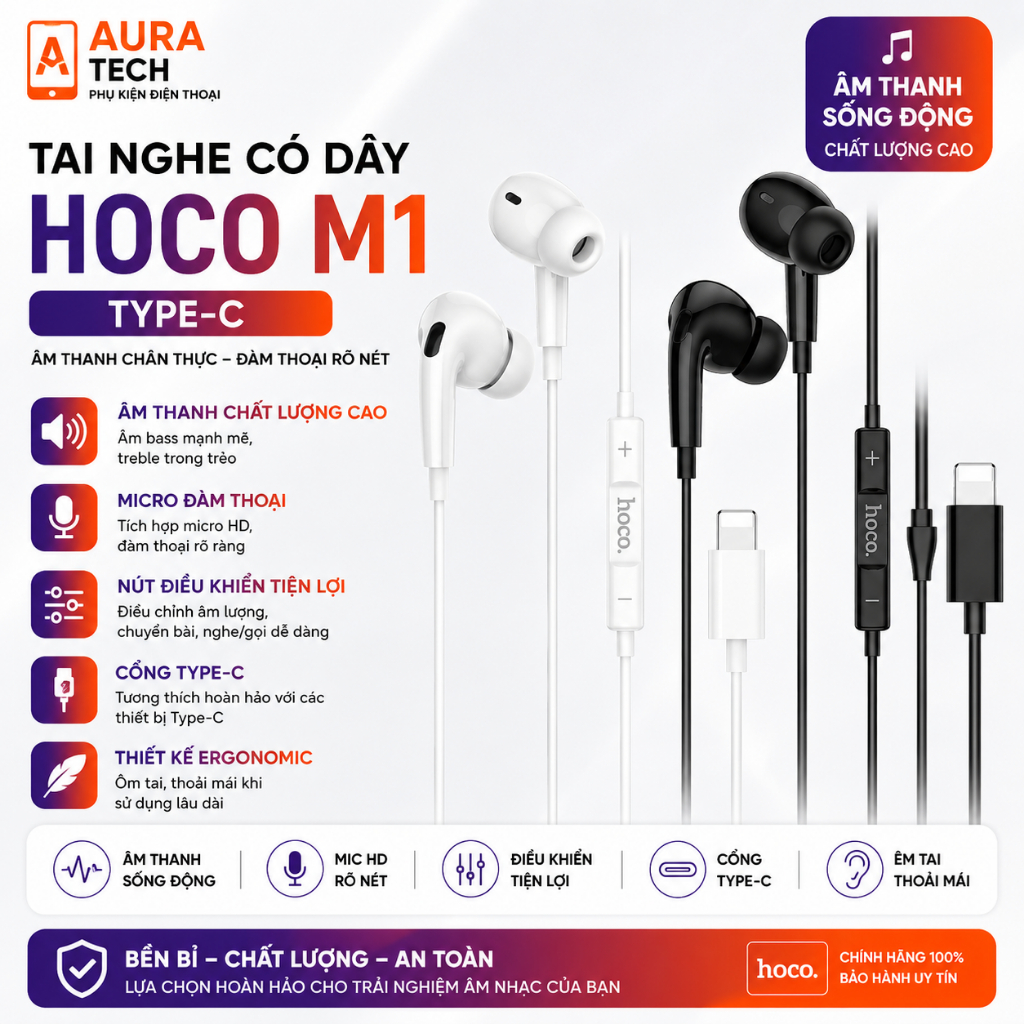TAI NGHE NHÉT TRONG HOCO M111 PRO – ÂM THANH NỔI KỸ THUẬT SỐ CHÍNH HÃNG