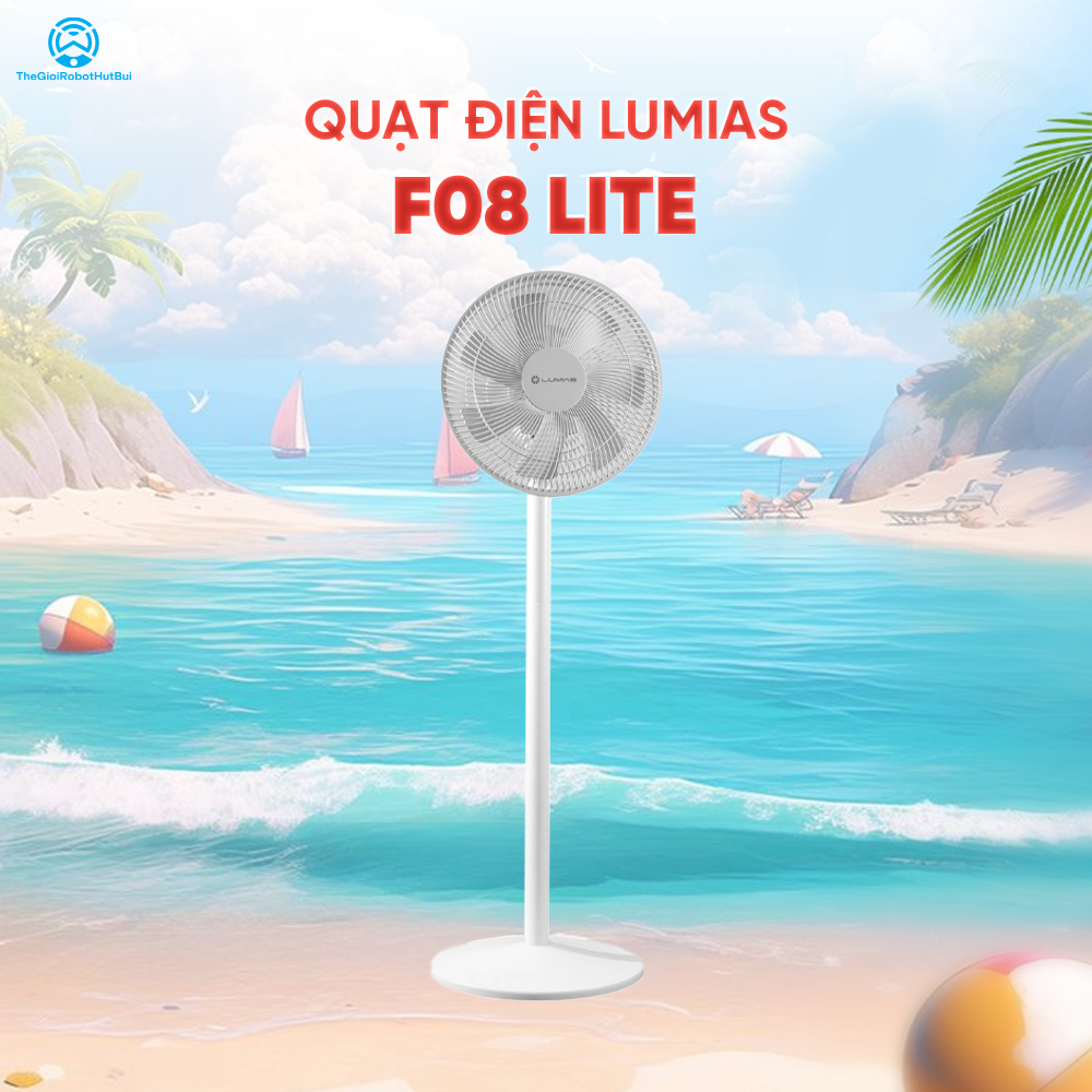 Quạt cây Lumias F08 lite - 40W, 4 cấp độ - Remote điều khiển từ xa - Bảo hành 12 tháng