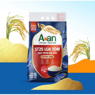 Combo 2 túi gạo AAN ST25 Lúa Tôm túi 5kg