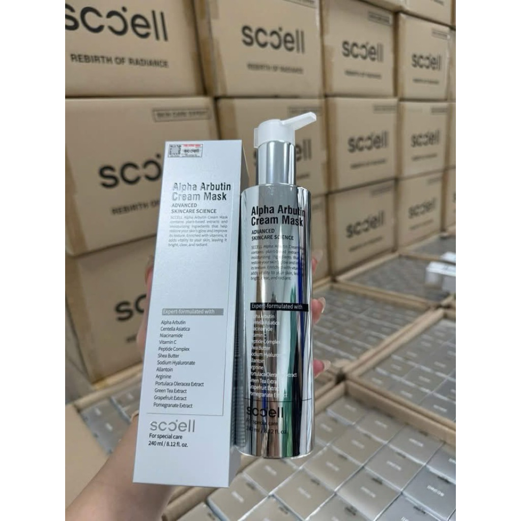 Mặt nạ ủ trắng da Sccell Alpha Arbutin tái tạo căng bóng da