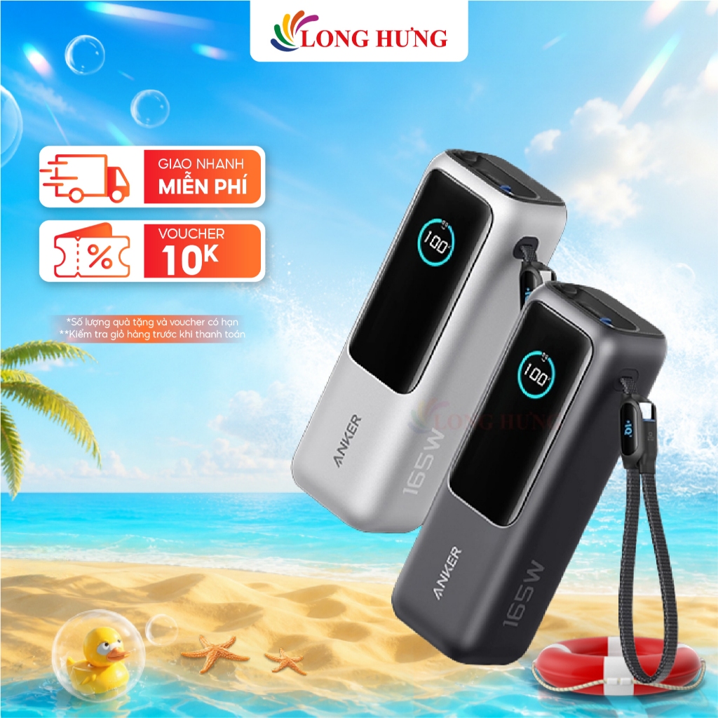 Sạc dự phòng Anker Zolo Power Bank High-Power Multi Device USB-C 165W 25000mAh A1695 - Hàng chính hã