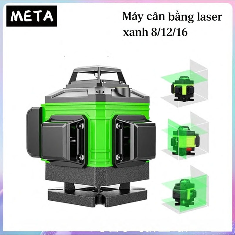 Máy cân bằng laser 12 tia , máy bắn cốt laser 16 tia xanh lá , tự động san bằng mức Laser màu xanh l