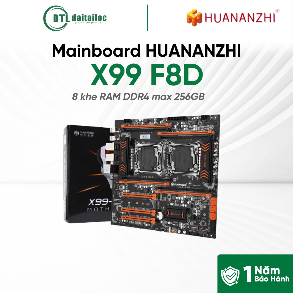 Mainboard Bo Mạch Chủ HUANANZHI X99 F8D X99 TF-Q Dual CPU DDR4 | Bảo Hành 12 tháng | Chính Hãng